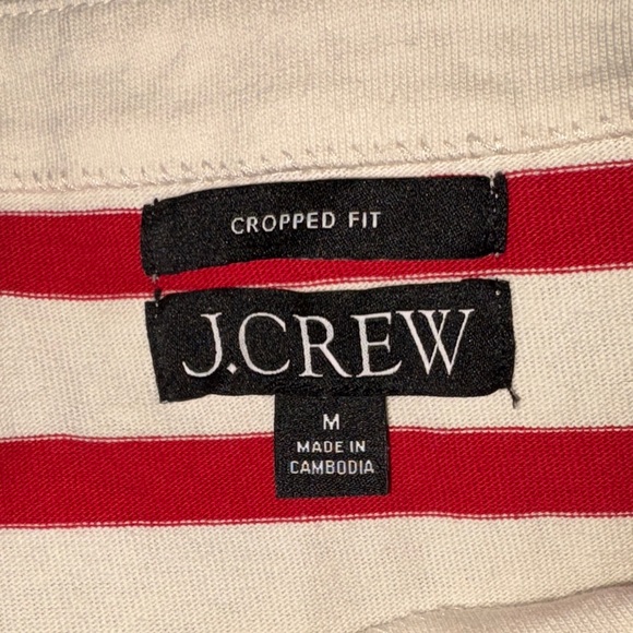 J. Crew Cropped boatneck T-shirt in mariner cotton - Picture 3 of 6
